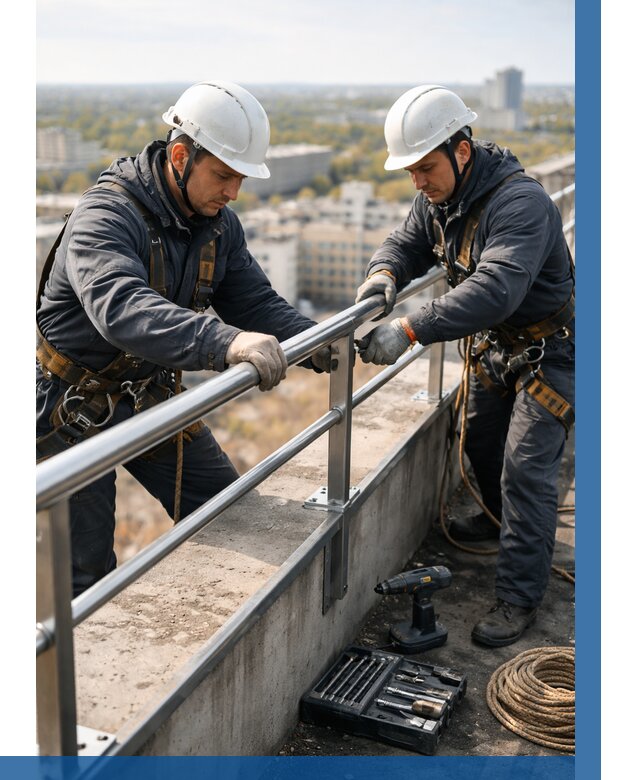 Монтаж перил на высоте в Минусинске от 2540 р. | ВЫСОТНИК-Мнс