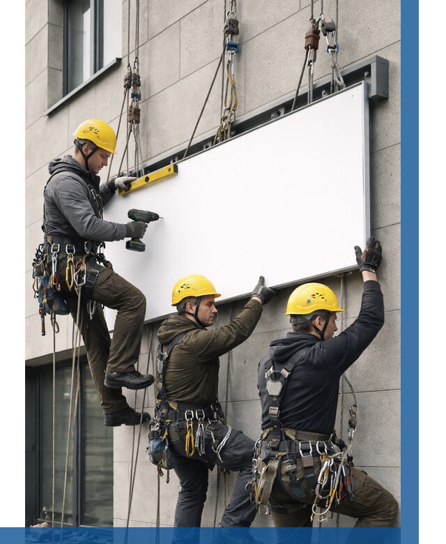 Монтаж рекламной вывески в Минусинске от 8129 р. | ВЫСОТНИК-Мнс