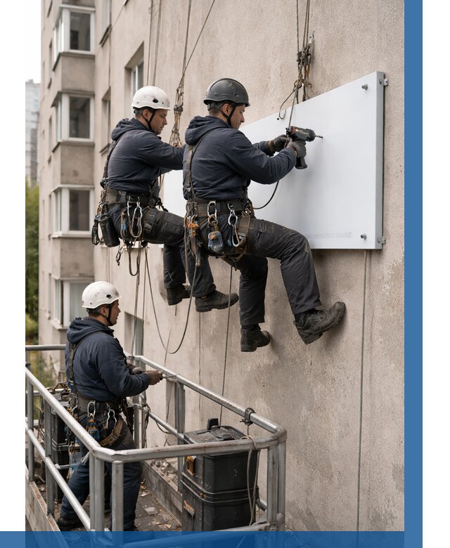 Монтаж табличек и указателей в Минусинске от 3556 р. | ВЫСОТНИК-Мнс