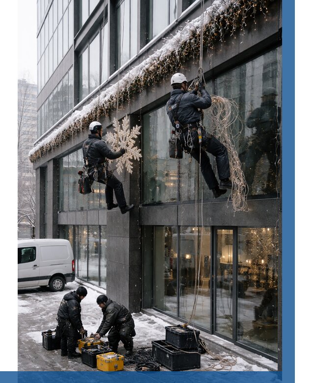 Демонтаж новогоднего оформления в Минусинске от 5589 р. | ВЫСОТНИК-Мнс