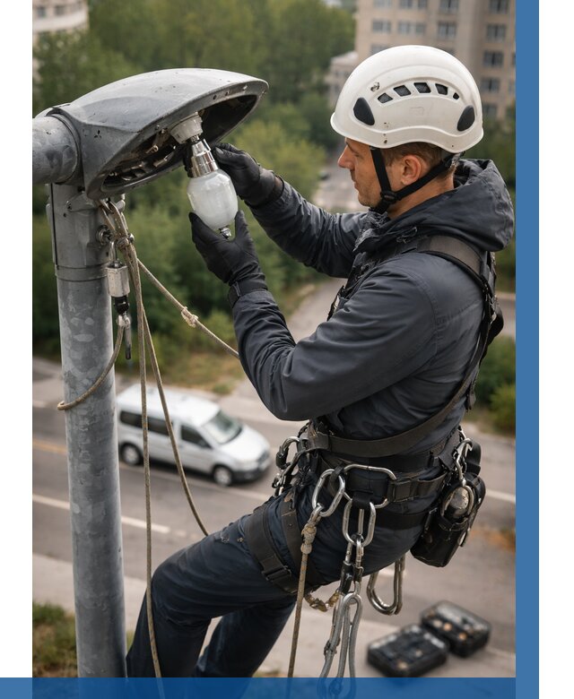 Замена ламп на высоте в Минусинске от 2540 р. | ВЫСОТНИК-Мнс