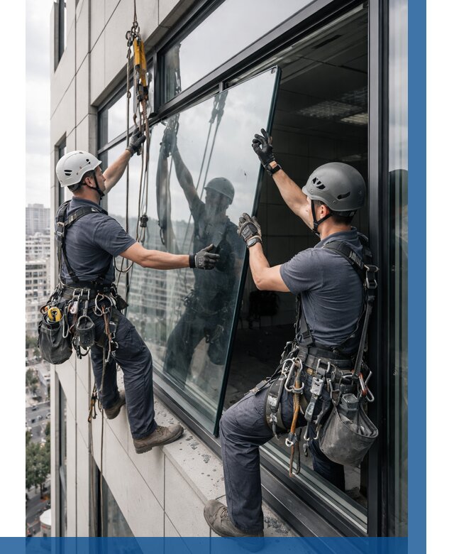 Замена стеклопакетов на высоте в Минусинске от 5589 р. | ВЫСОТНИК-Мнс