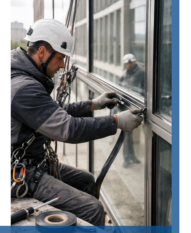 Ремонт витражных конструкций в Минусинске от 3556 р. | ВЫСОТНИК-Мнс