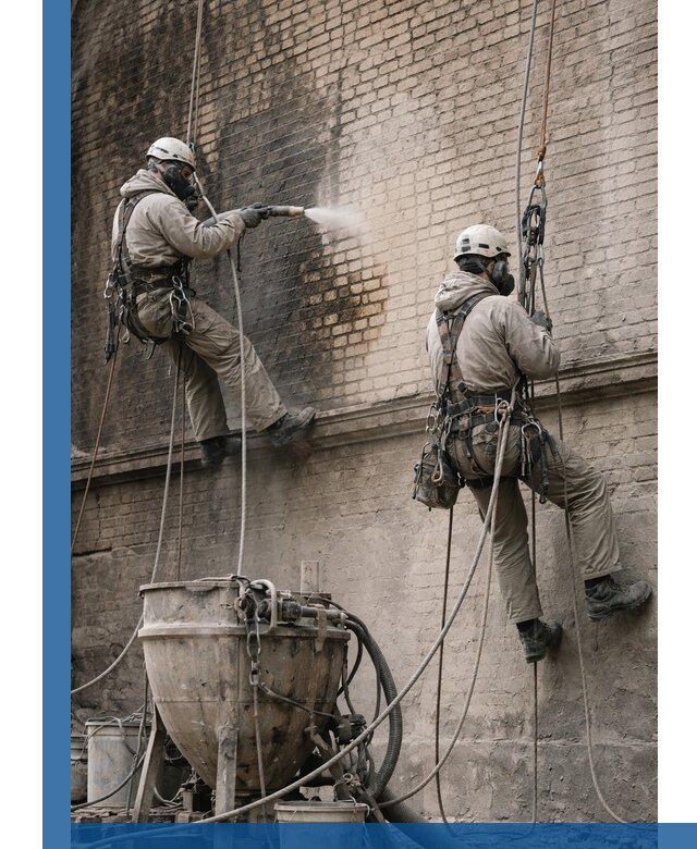 Пескоструйная очистка фасадов в Минусинске профессионально