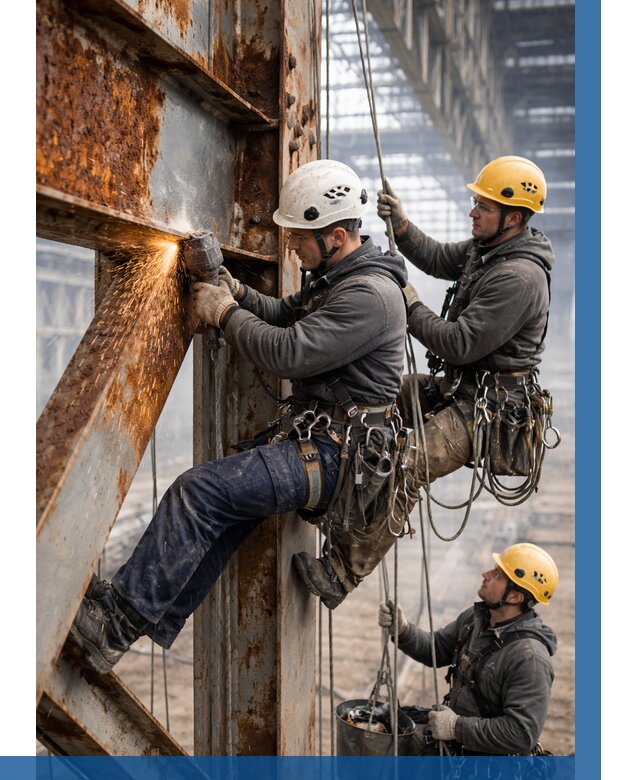 Зачистка металла от ржавчины в Минусинске от 356 р. | ВЫСОТНИК-Мнс