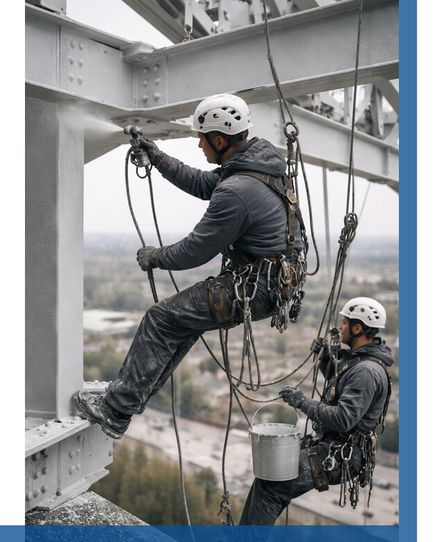 Покраска металлоконструкций на высоте в Минусинске 356 р |ВЫСОТНИК-Мнс