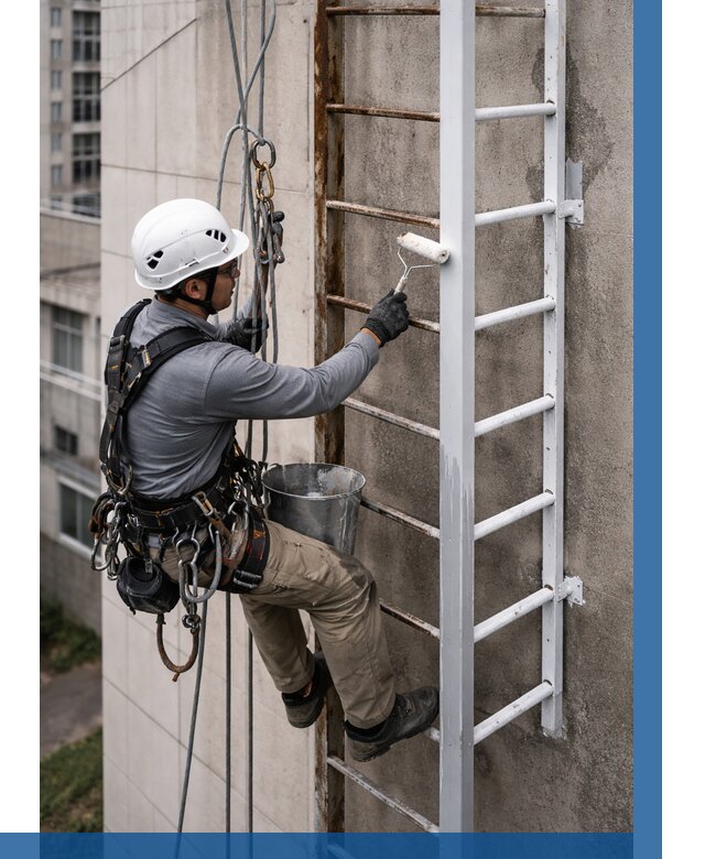 Покраска пожарных лестниц в Минусинске от 4572 р. | ВЫСОТНИК-Мнс