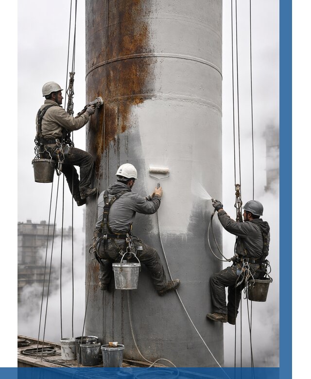 Покраска дымовых труб в Минусинске от 8637 р. | ВЫСОТНИК-Мнс