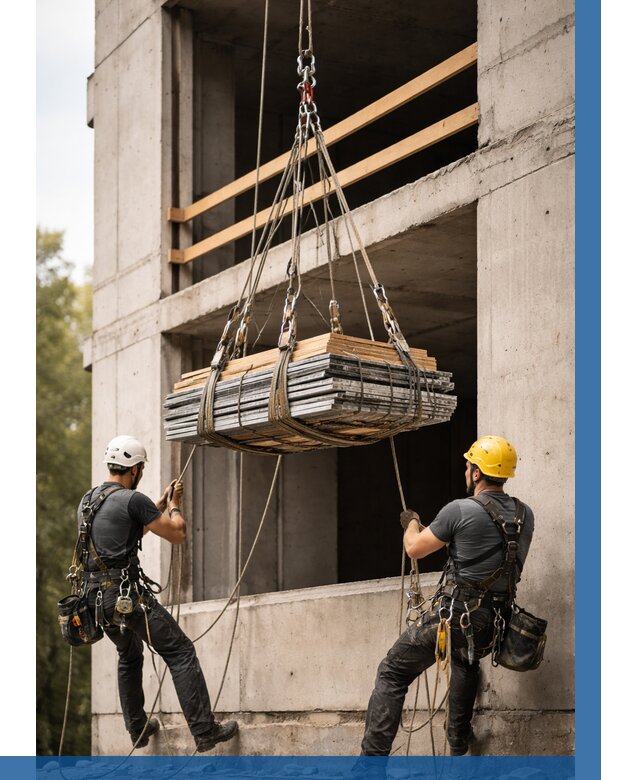 Подъем материала на этаж веревками в Минусинске от 1524 р. | ВЫСОТНИК-Мнс