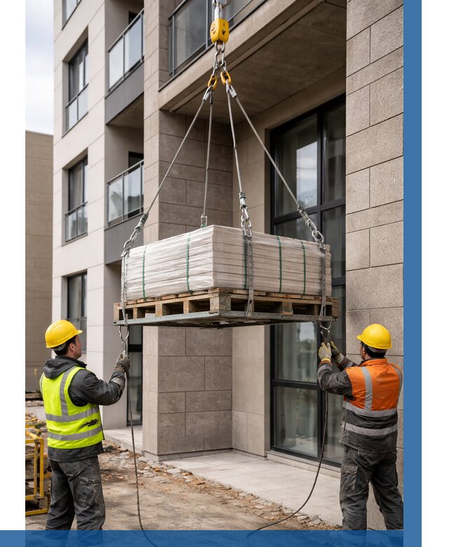 Подъем керамогранита на этаж в Минусинске от 3556 р. | ВЫСОТНИК-Мнс