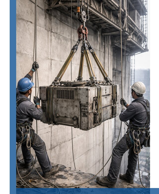 Такелажные работы на высоте, подъем и монтаж грузов в Минусинске