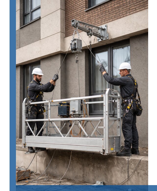 Монтаж и подъем фасадной люльки в Минусинске с гарантией безопасности