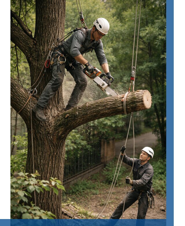 Спил деревьев альпинистами в Минусинске от 8129 р. | ВЫСОТНИК-Мнс