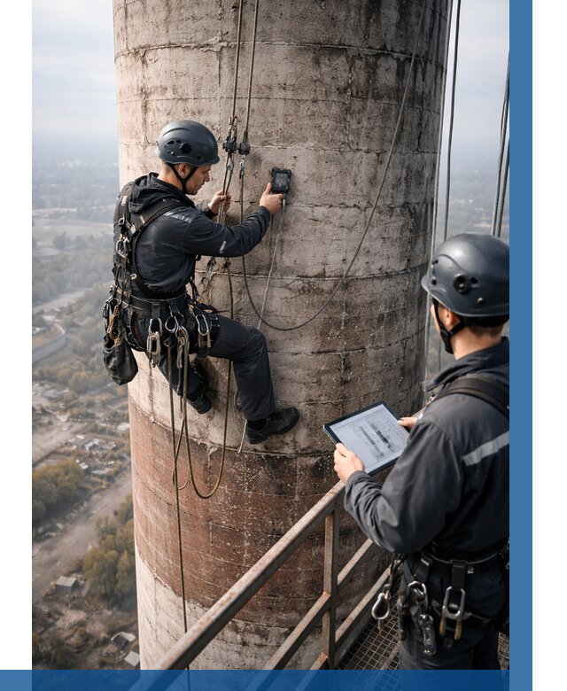 Обследование дымовой трубы в Минусинске от 8129 р. | ВЫСОТНИК-Мнс
