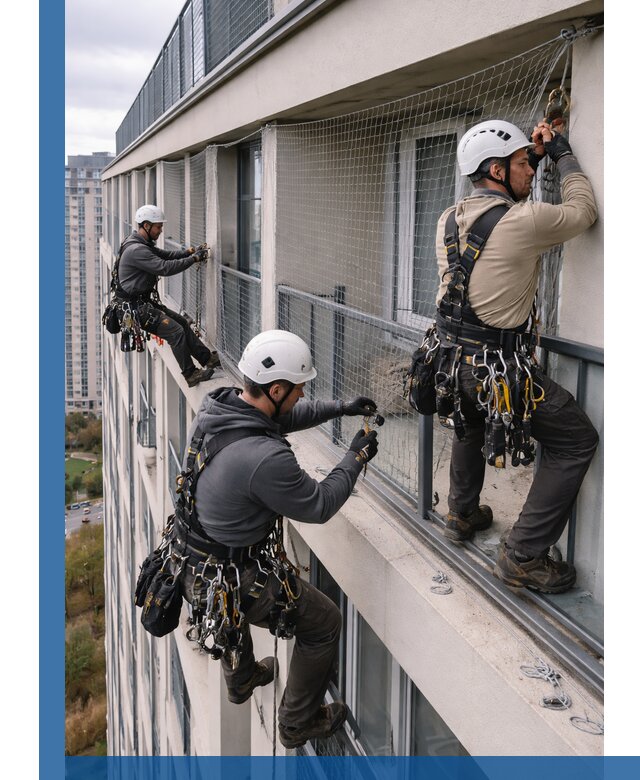 Профессиональный монтаж защитной сетки от птиц в Минусинске